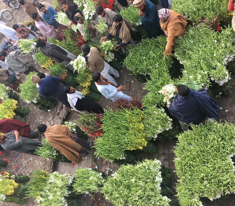 Arial view of Auction Market Allahabad (theeng more) Kasur District
